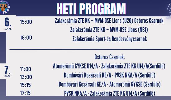 Heti program -2024 1. hete 