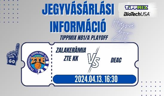 Elindult a jegyrtkests  a DEAC elleni playoff mrkzsre